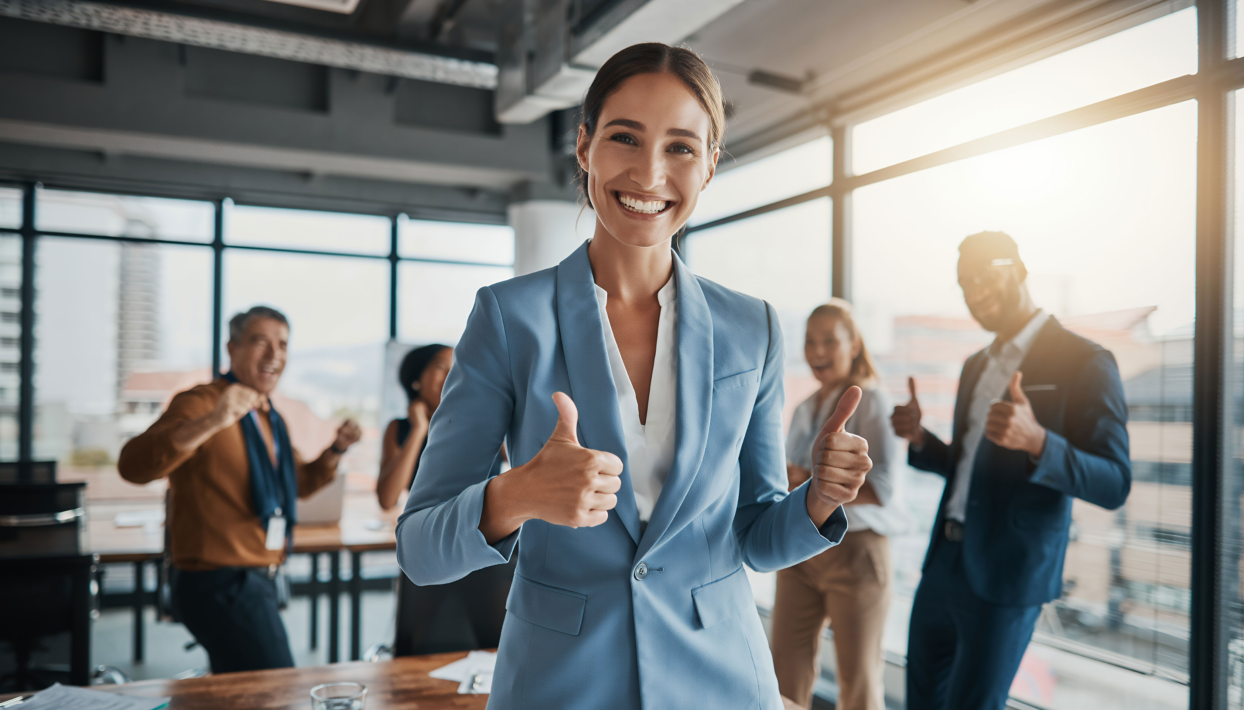 health plan client celebrating